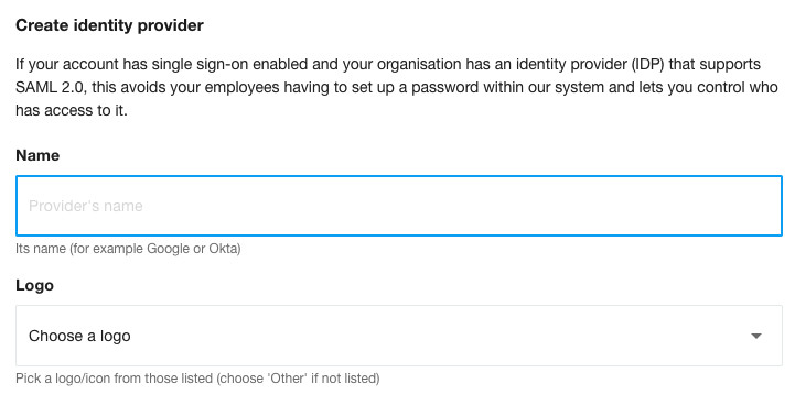 New identity provider